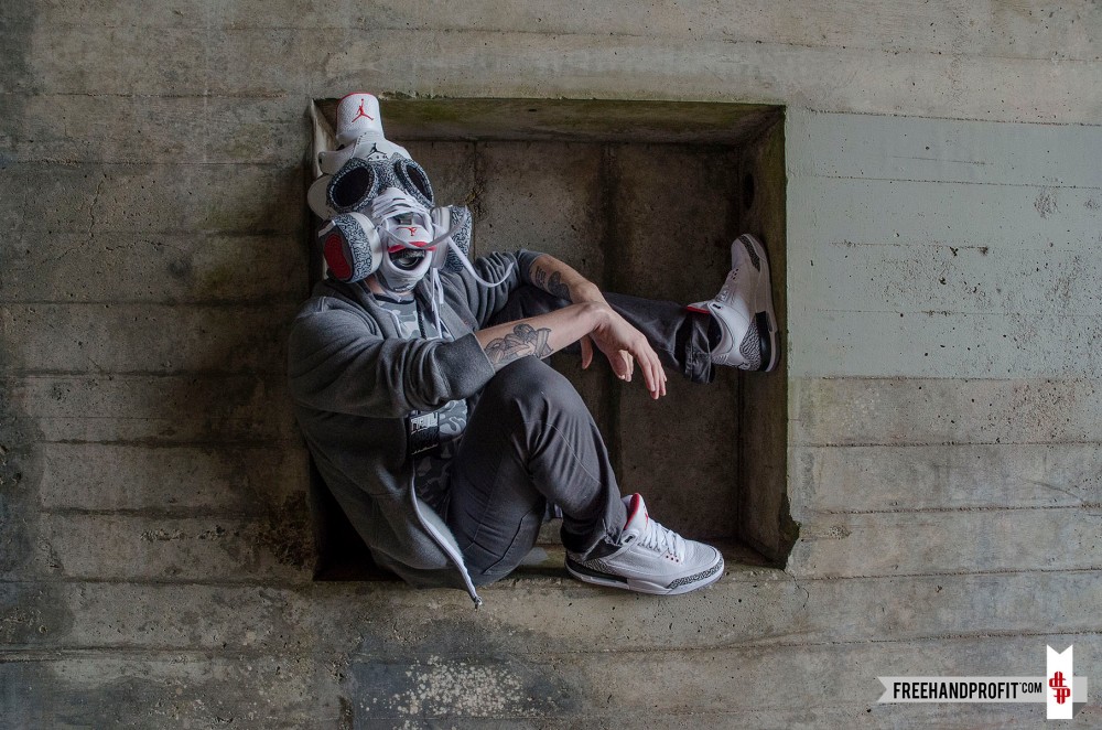 White Cement III Gas Mask by Freehand Profit